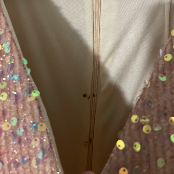 Azazie champagne shimmer dress - Picture 5 of 8